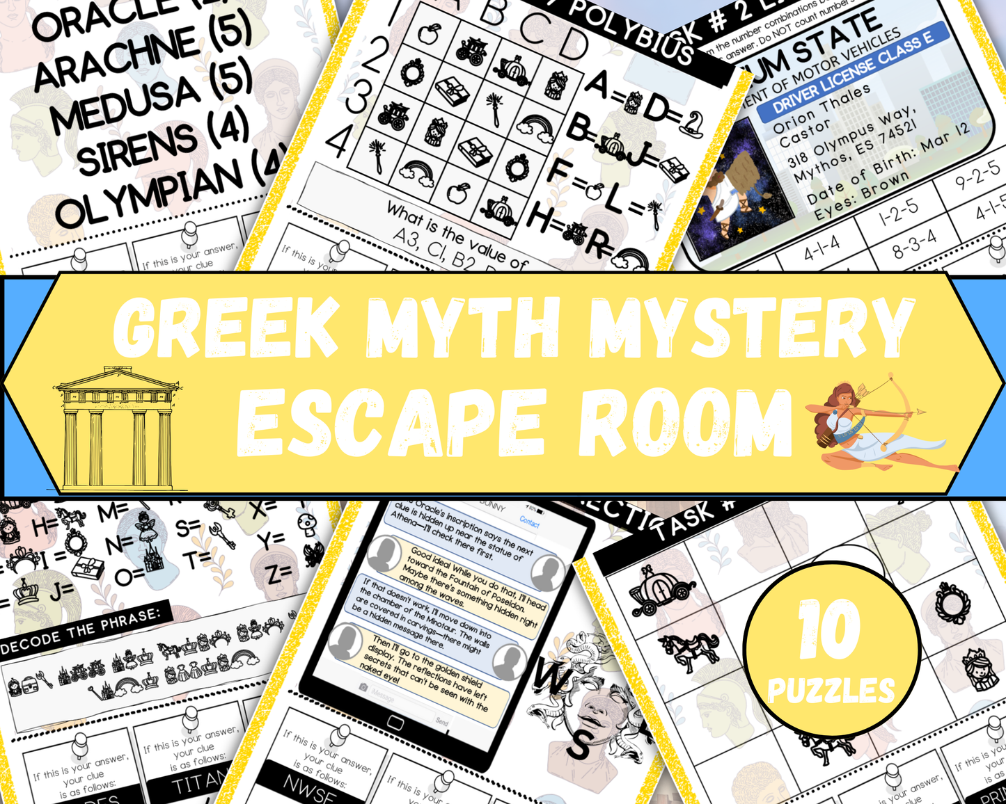 Greek Mythology Escape Room for Kids