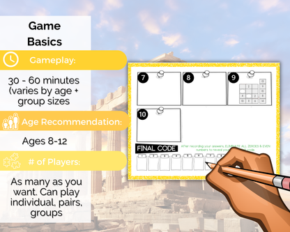 Greek Mythology Escape Room for Kids