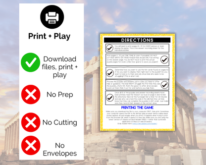 Greek Mythology Escape Room for Kids