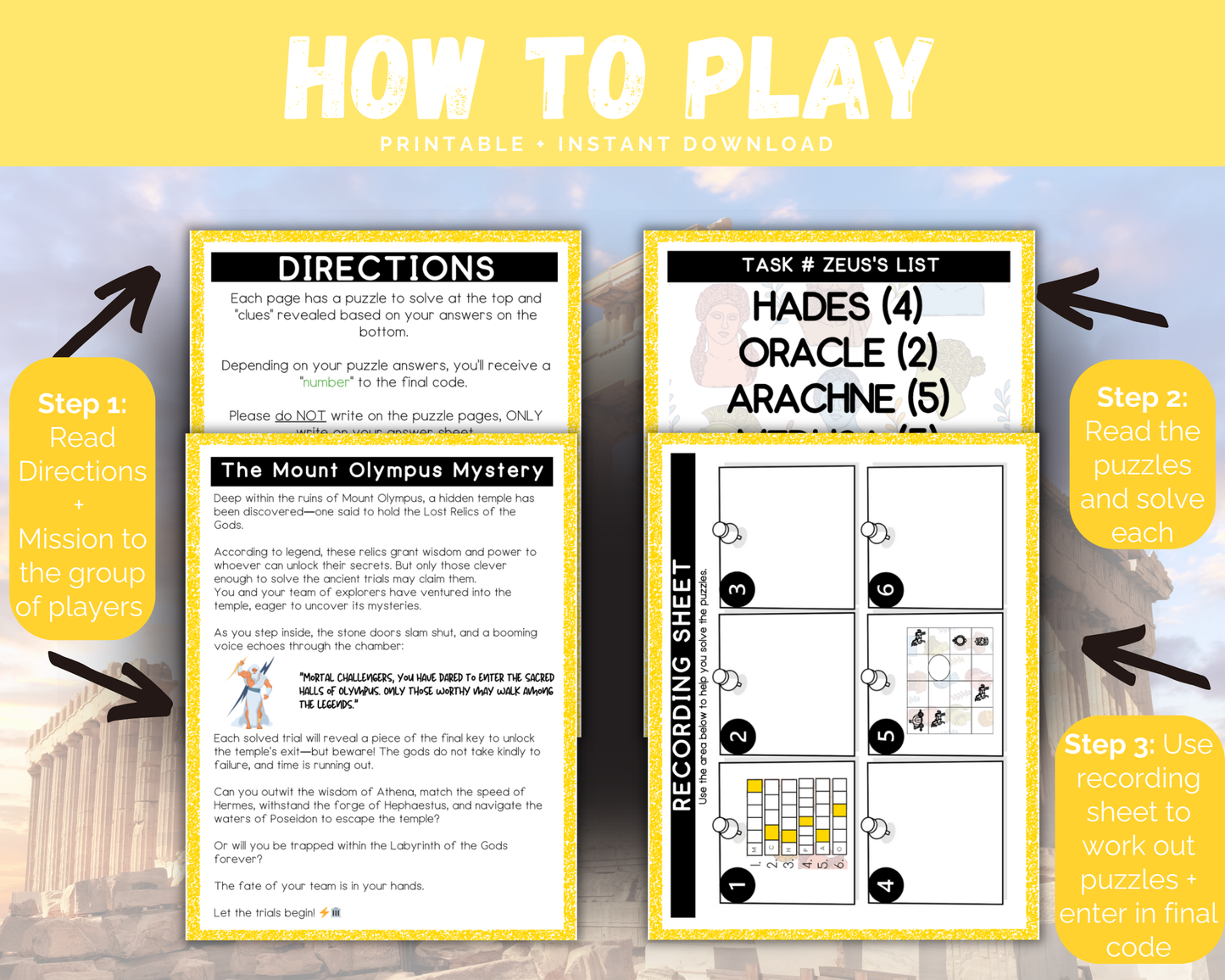 Greek Mythology Escape Room for Kids