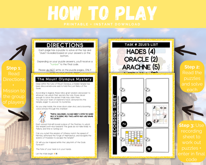 Greek Mythology Escape Room for Kids