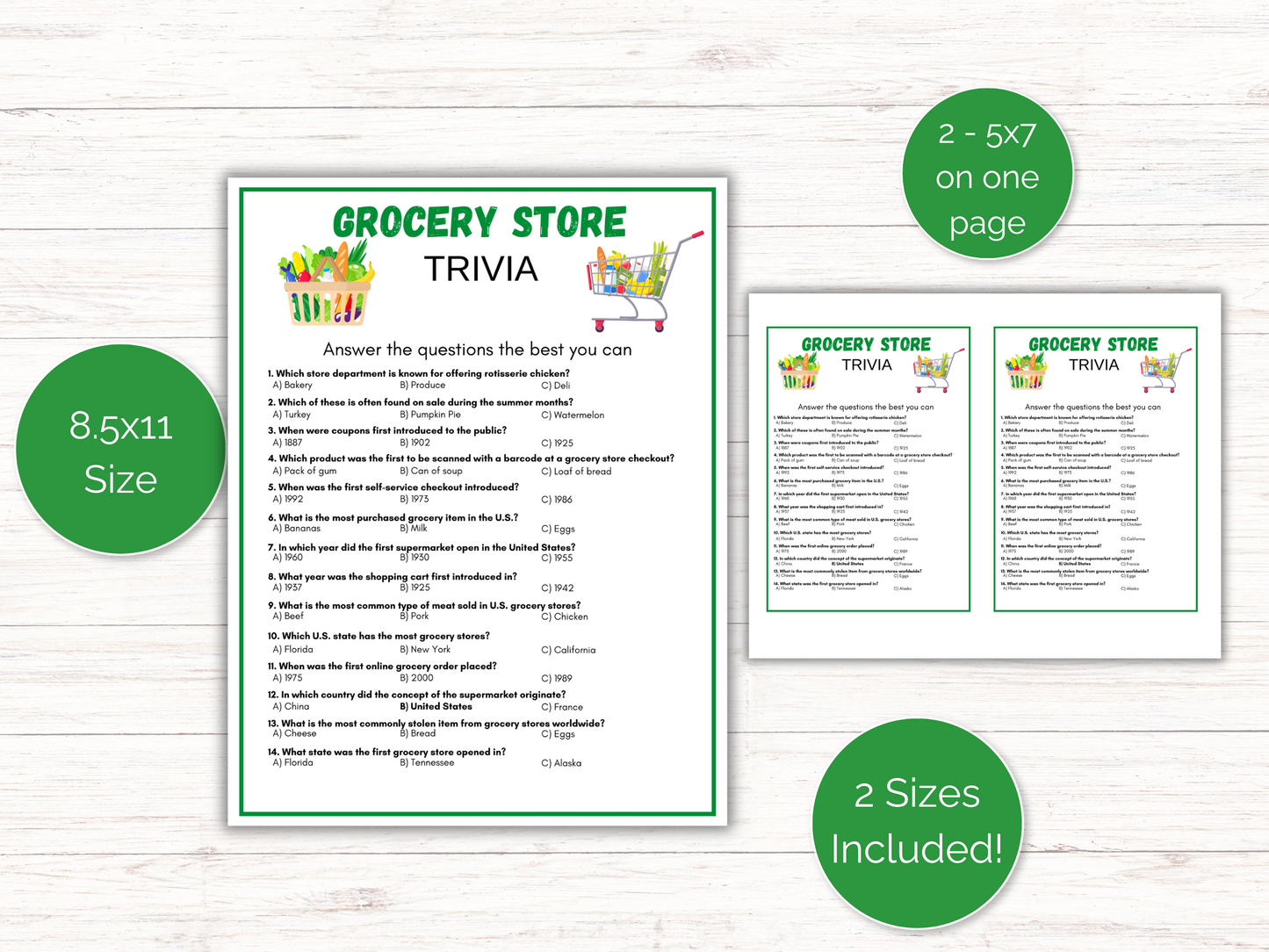 Grocery Store Trivia Game