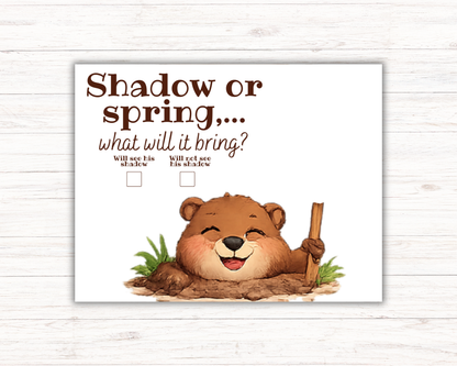 Groundhog Day Handprint Art Bundle