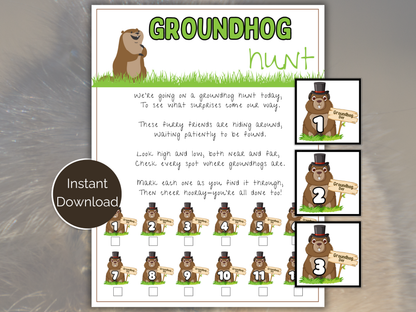 Groundhog Day Scavenger Hunt for kids