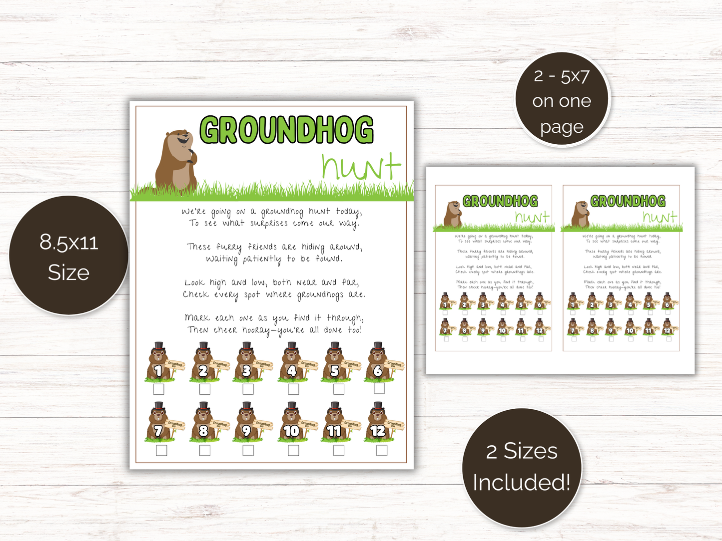 Groundhog Day Scavenger Hunt for kids