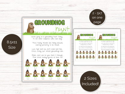 Groundhog Day Scavenger Hunt for kids