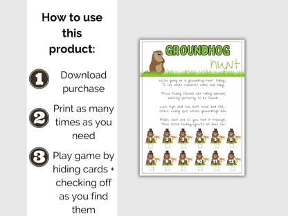 Groundhog Day Scavenger Hunt for kids