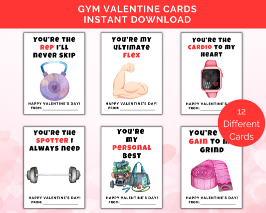 Gym Valentine Cards