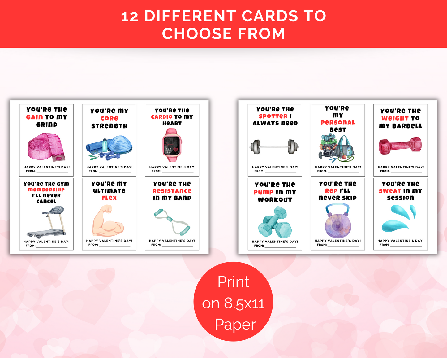 Gym Valentine Cards