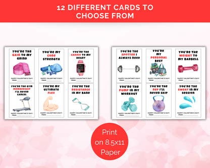 Gym Valentine Cards