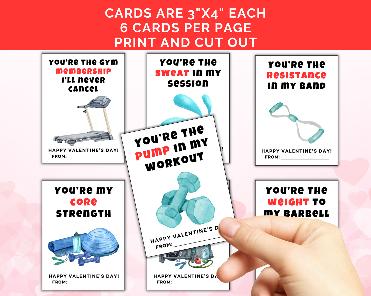 Gym Valentine Cards
