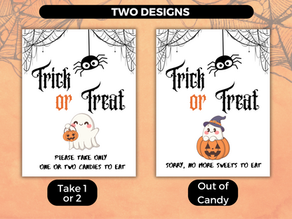 Printable Halloween Candy Bowl Sign