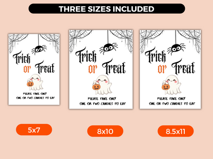 Printable Halloween Candy Bowl Sign