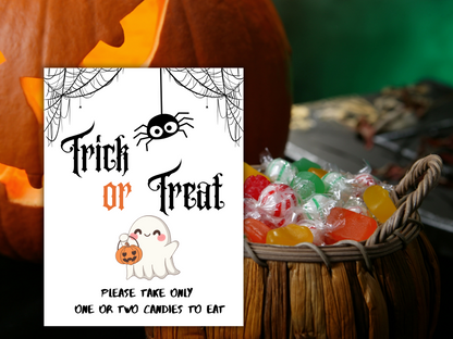 Printable Halloween Candy Bowl Sign