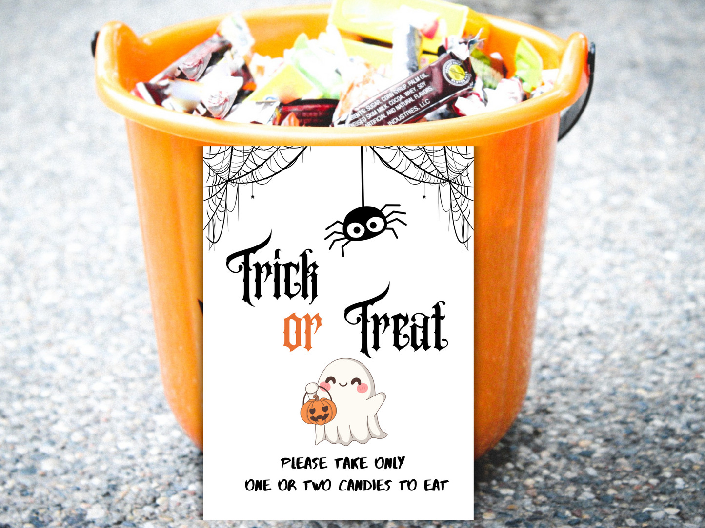 Printable Halloween Candy Bowl Sign
