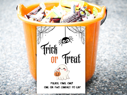 Printable Halloween Candy Bowl Sign