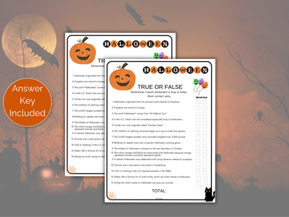Halloween True or False Game