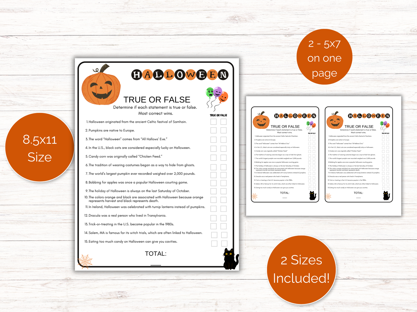 Halloween True or False Game
