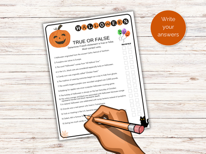 Halloween True or False Game