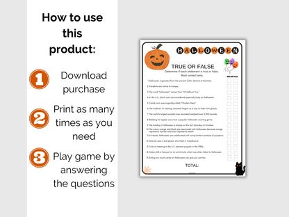 Halloween True or False Game