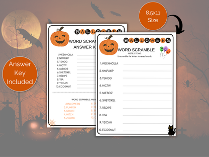 Halloween Word Scramble