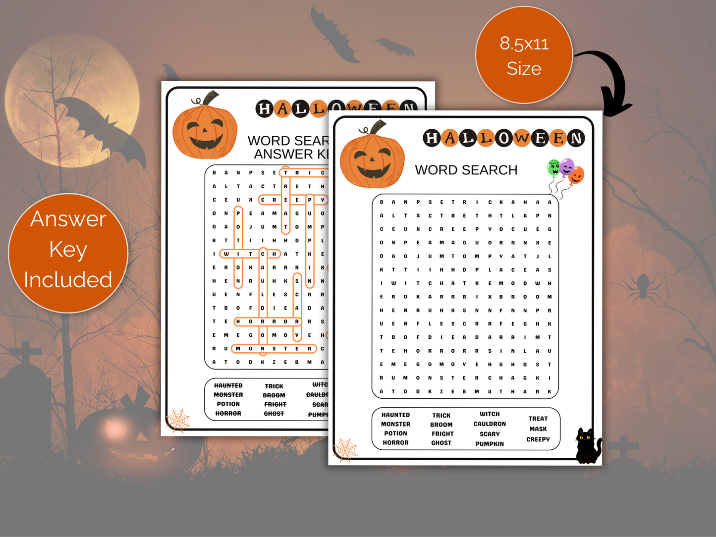 Halloween Word Search