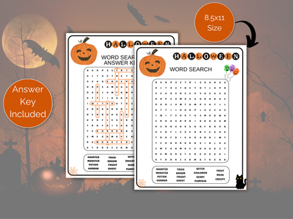 Halloween Word Search