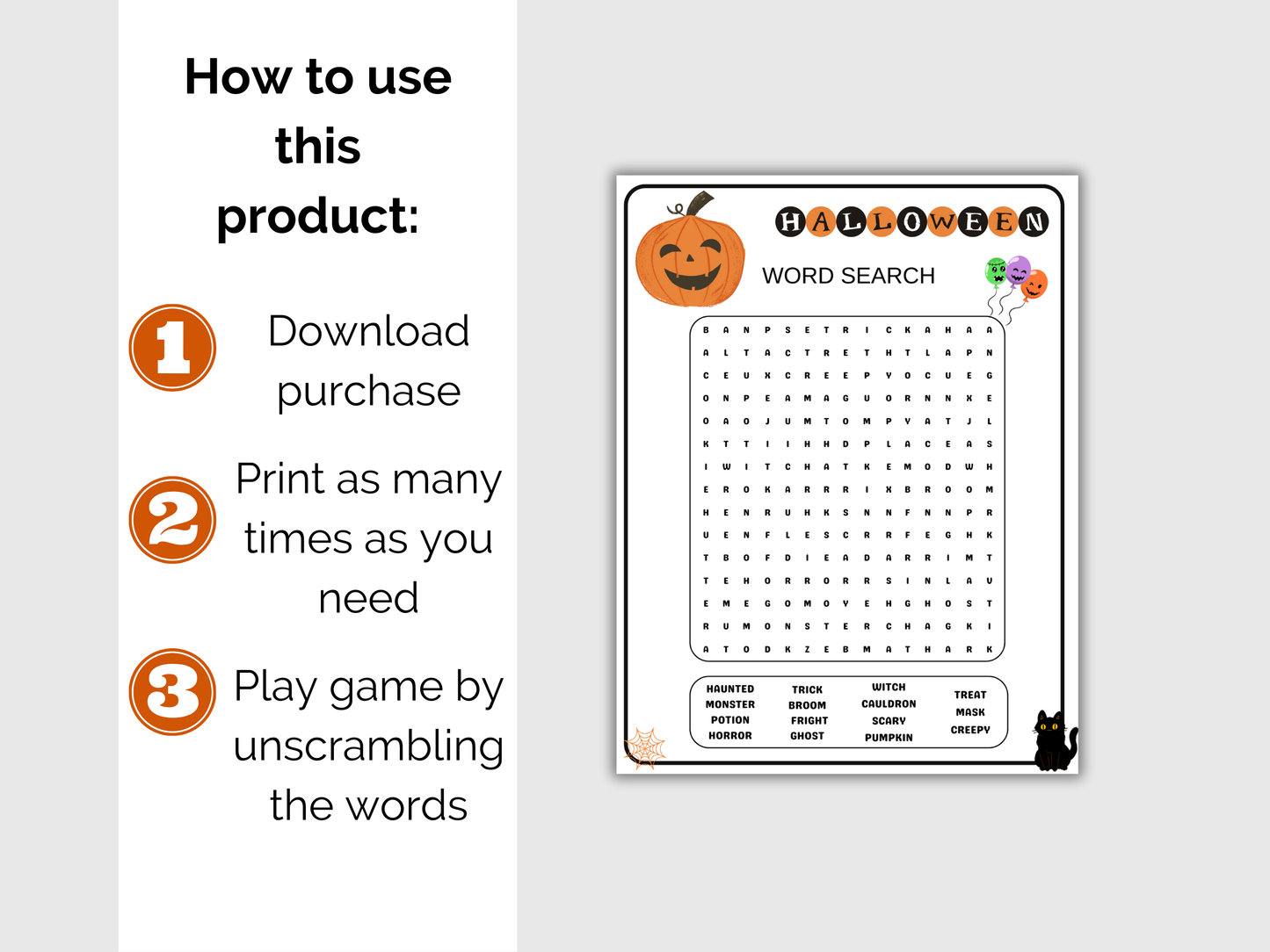 Halloween Word Search