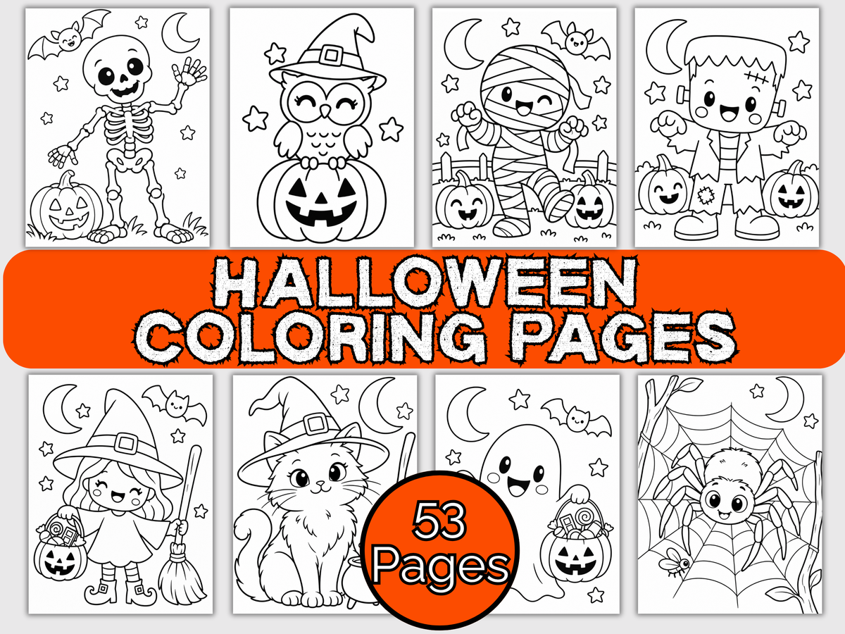 53 Halloween Coloring Pages for Kids