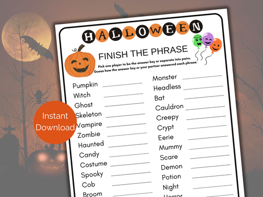 Halloween Finish the Phrase