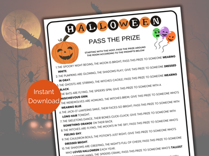 Halloween Pass The Prize