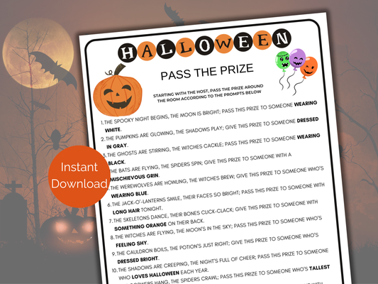 Halloween Pass The Prize