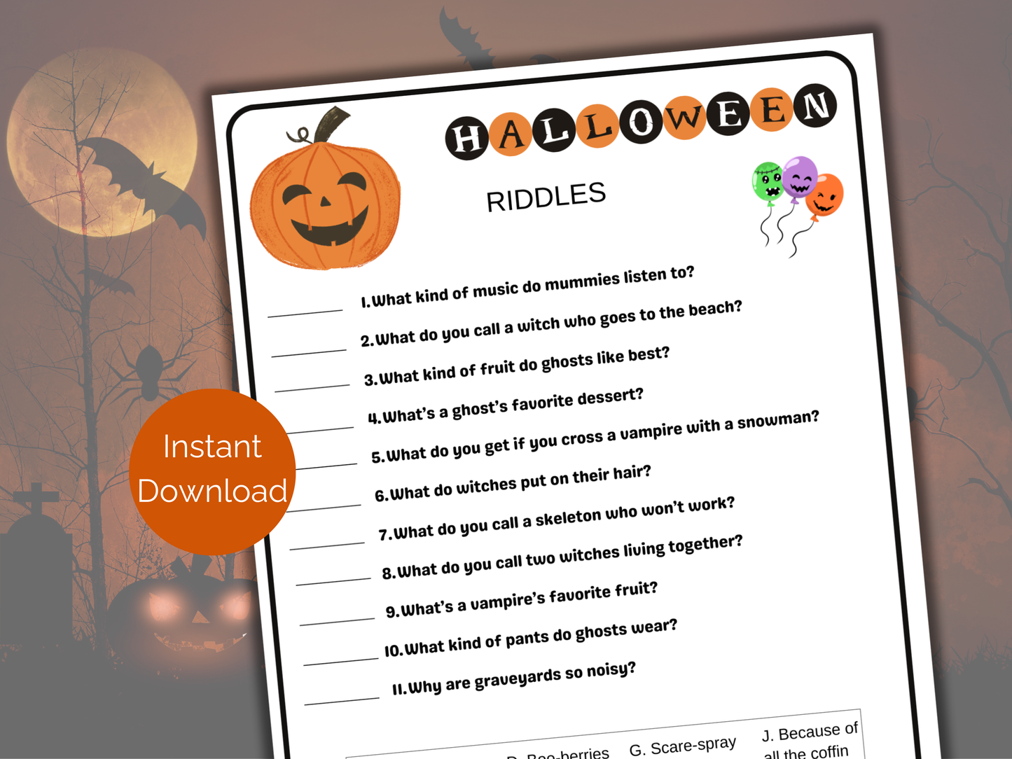 Halloween Riddles