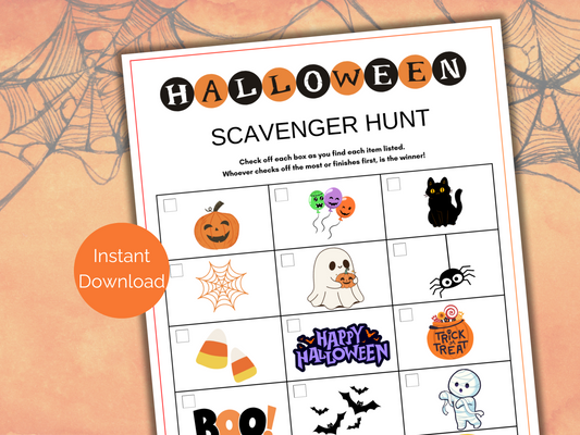 Halloween Scavenger Hunt for kids