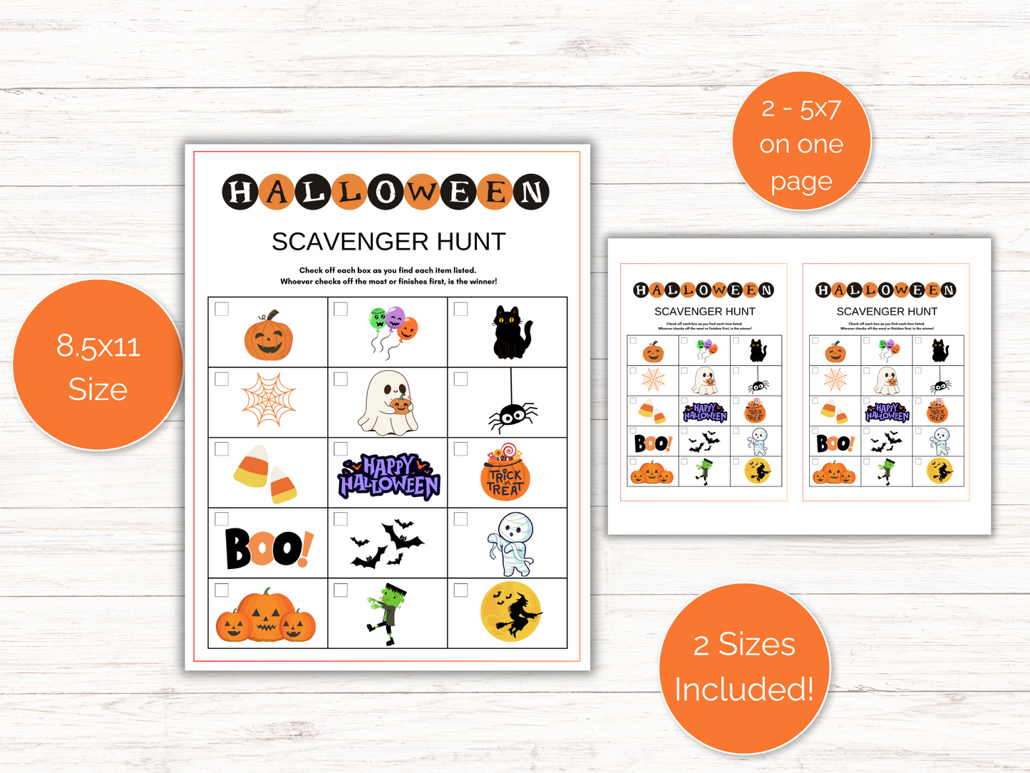Halloween Scavenger Hunt for kids