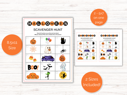 Halloween Scavenger Hunt for kids