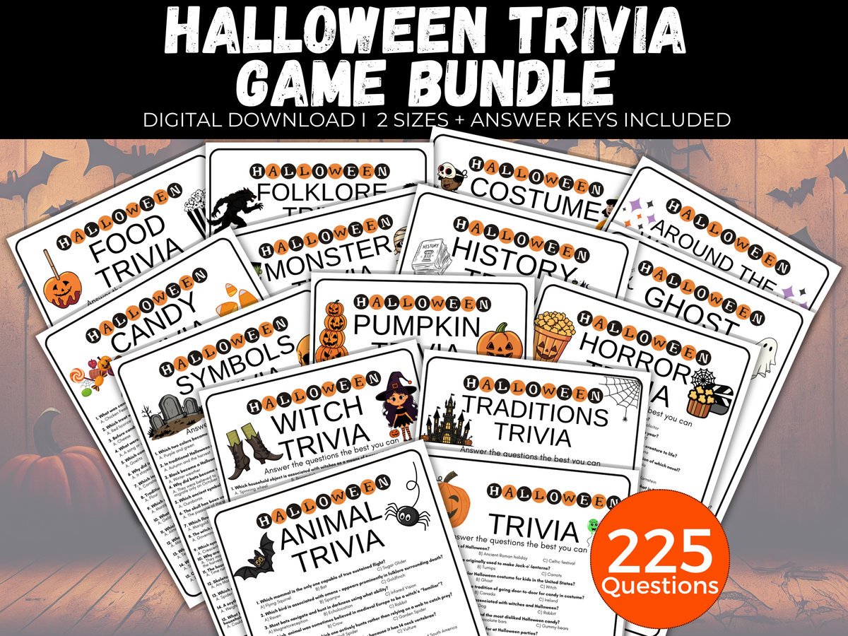 Halloween Trivia Game Bundle