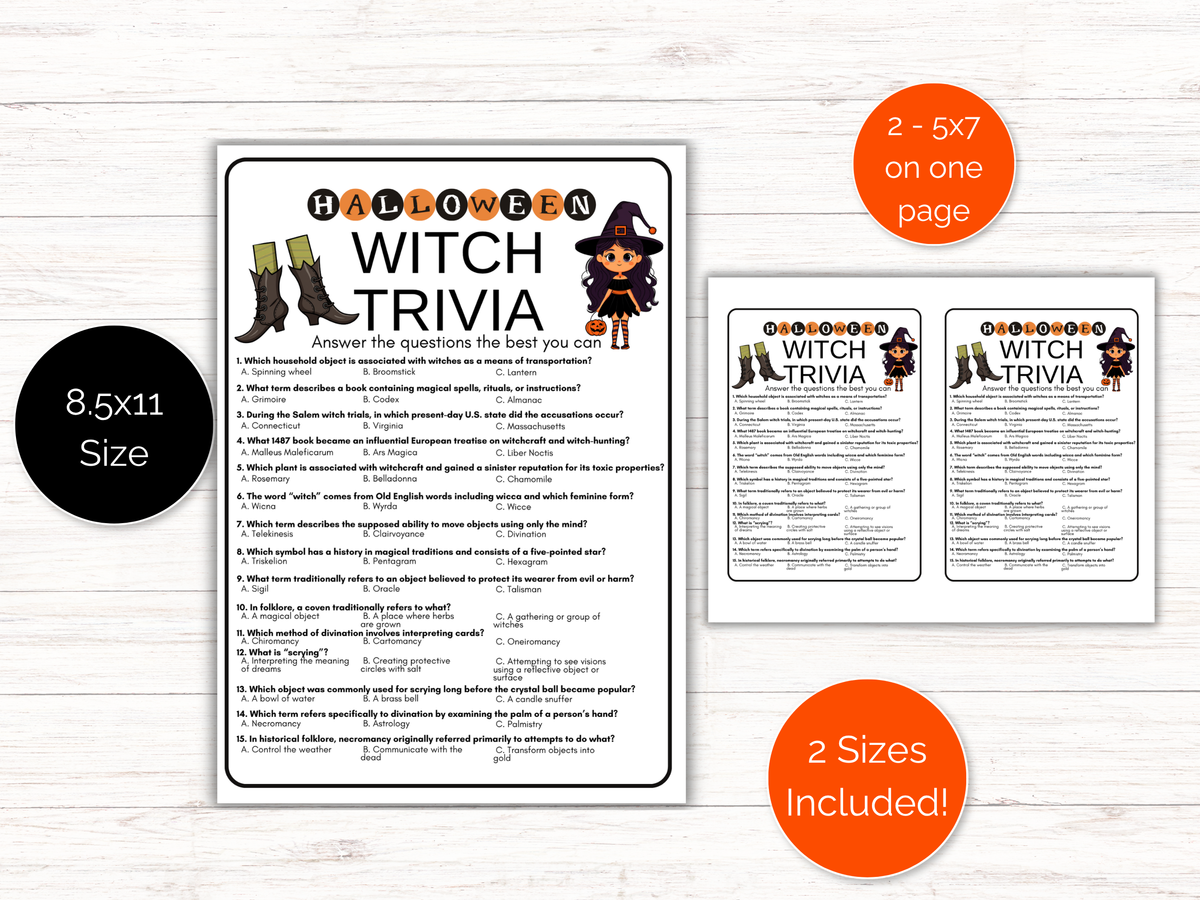 Halloween Trivia Game Bundle