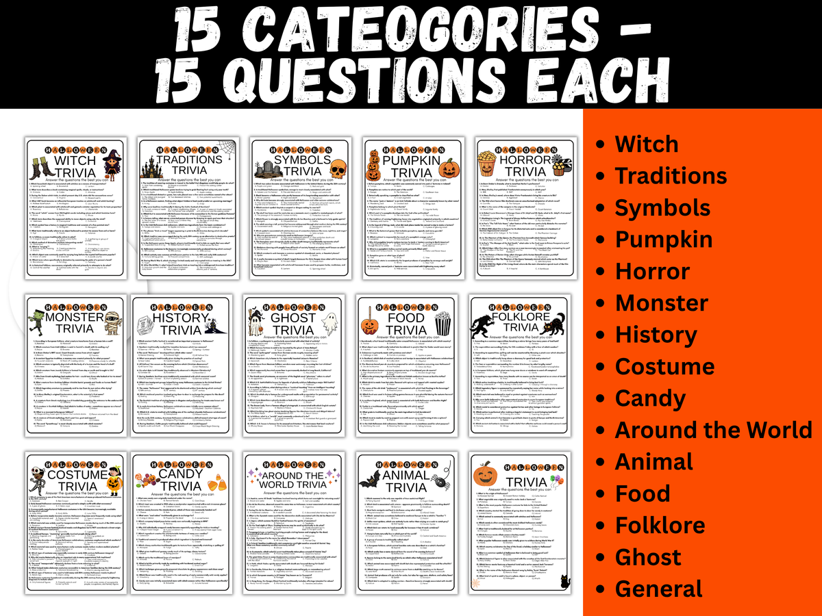 Halloween Trivia Game Bundle