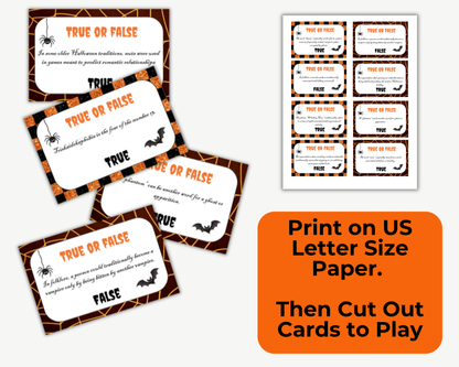 Halloween True or False Card Game