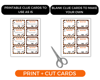 Halloween True or False Card Game