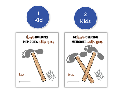 Hammer Dad Handprint Art For Up to 2 Kids