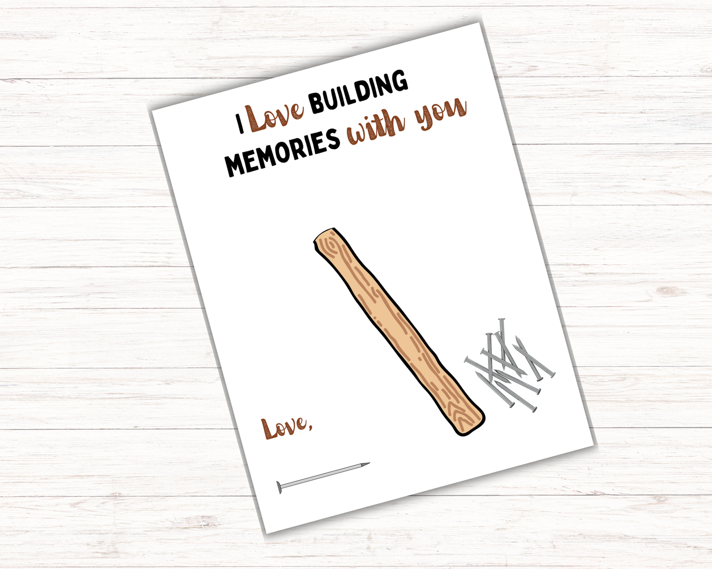 Hammer Dad Handprint Art For Up to 2 Kids