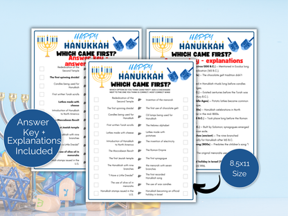 Hanukkah Which Came First Game