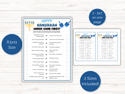 Hanukkah Which Came First Game