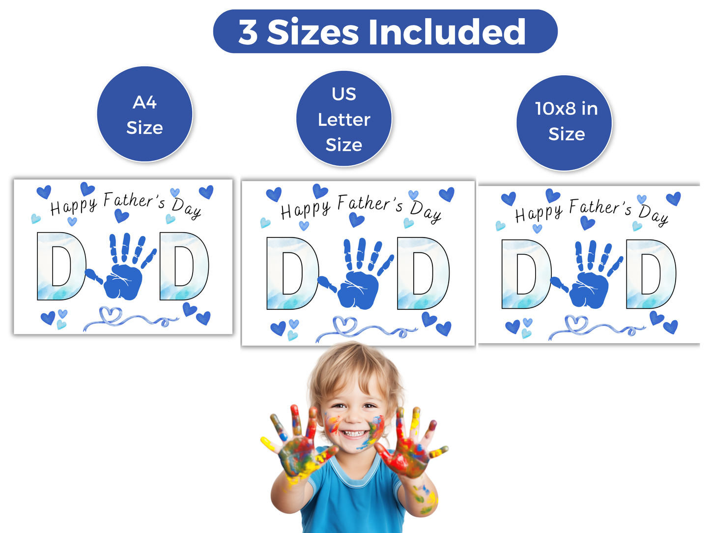Happy Fathers Day Handprint Art