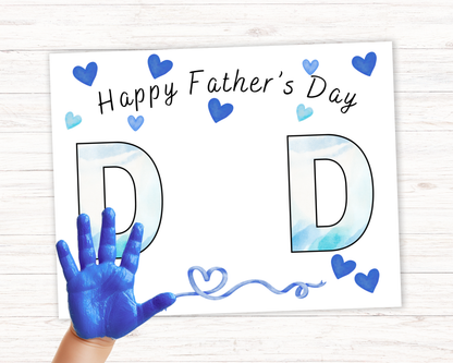 Happy Fathers Day Handprint Art