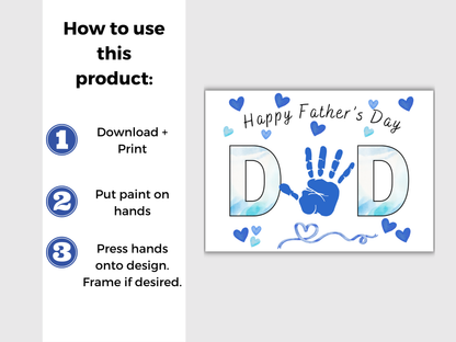 Happy Fathers Day Handprint Art