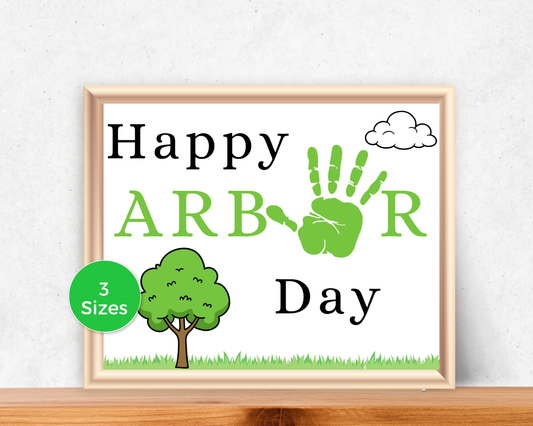 Happy Arbor Day Handprint Art