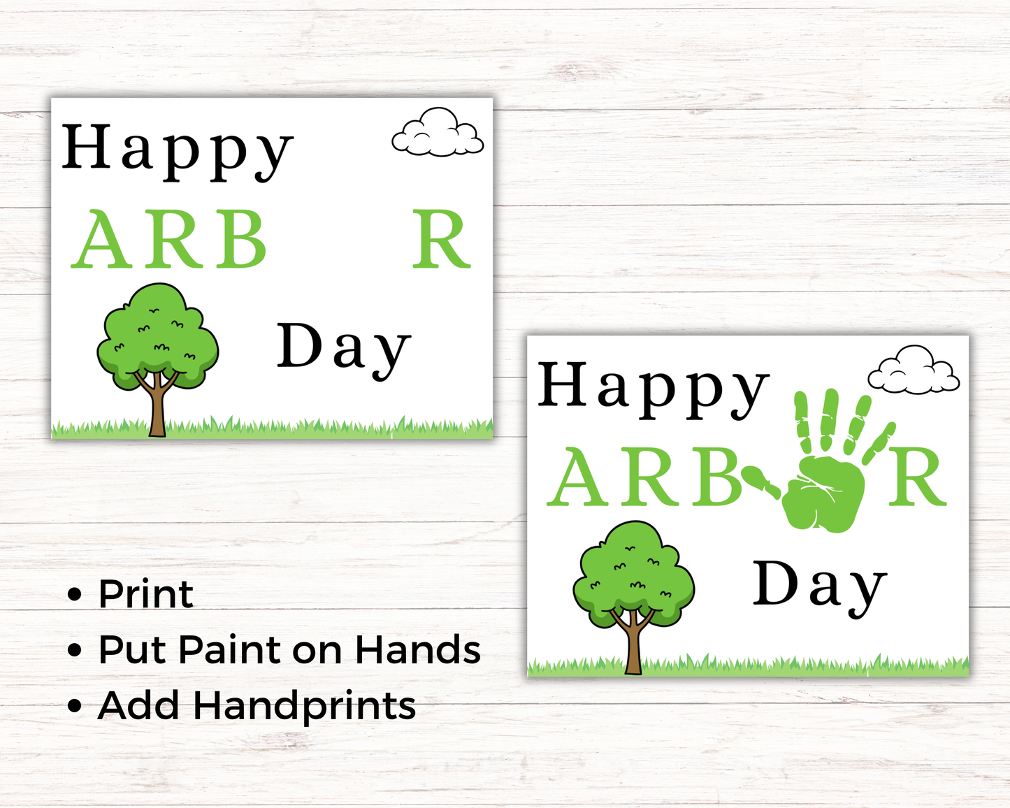 Happy Arbor Day Handprint Art